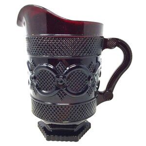 Vintage Avon 1876 Cape Cod Ruby Red Glass Water Pitcher (46 oz)